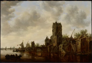 Rivierlandschap met de Pellecussenpoort bij Utrecht, 1648